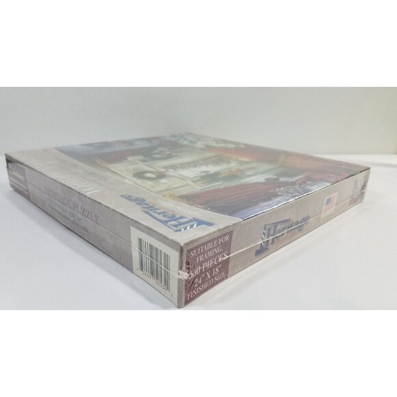 Heritage Puzzles 550 Pc Jigsaw Ribbons And Bows & Loading Up Santa Express II - Picture 5 of 16